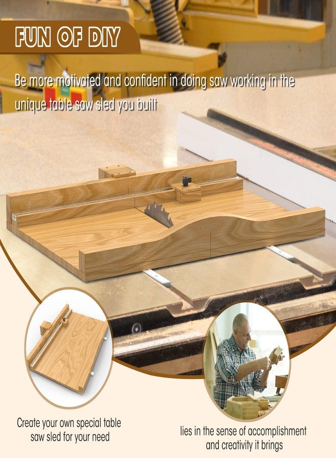 SDSNTE DIY Crosscut Table Saw Sled Kit with a Specific Guide Booklet to Build Your Own Tablesaw for More Accurate and Safer Saw Working, Table Saw Accessories, Pack of 1 - Image 3